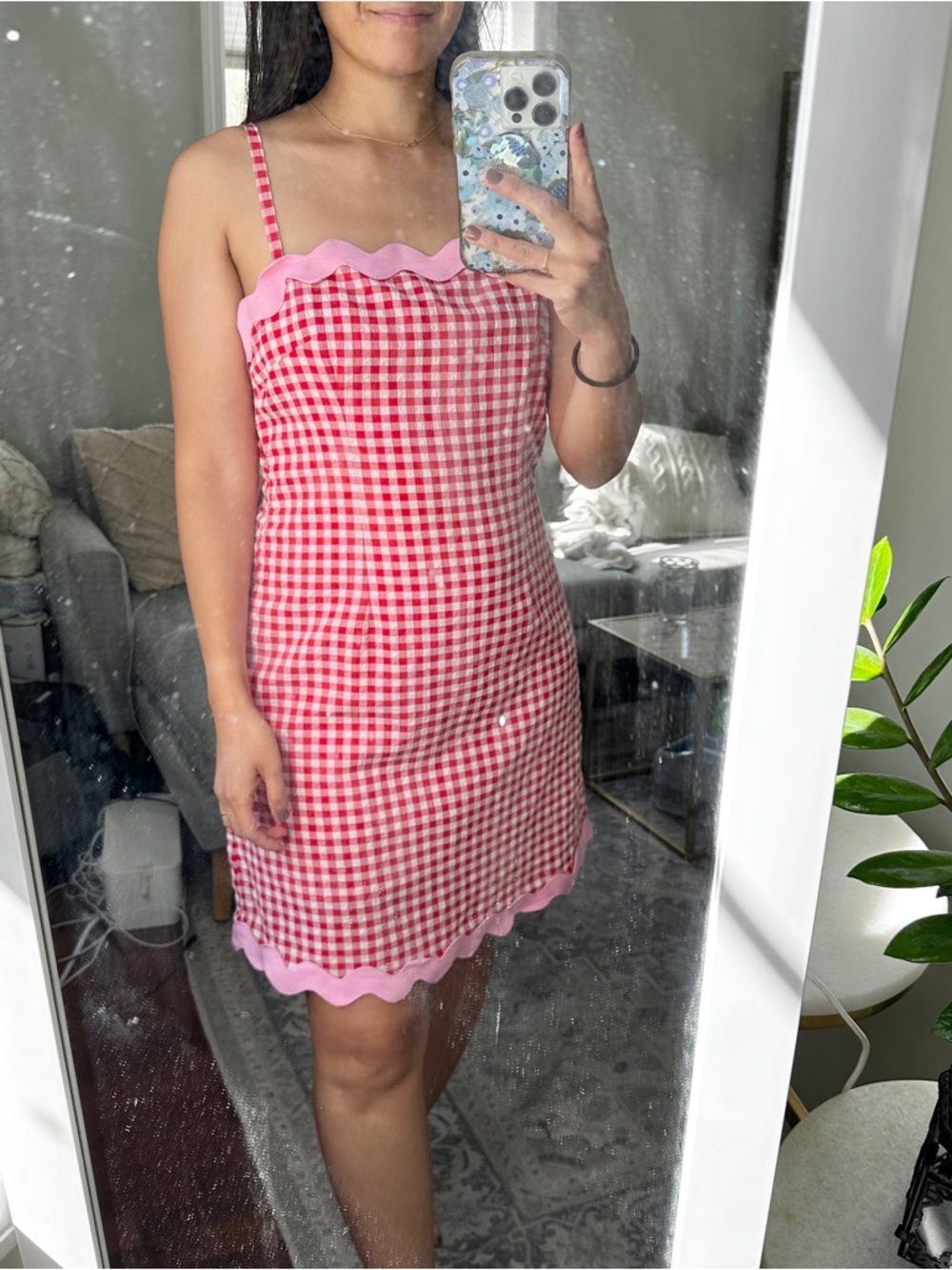 Olivia Rubin Ariana Gingham Mini Dress
